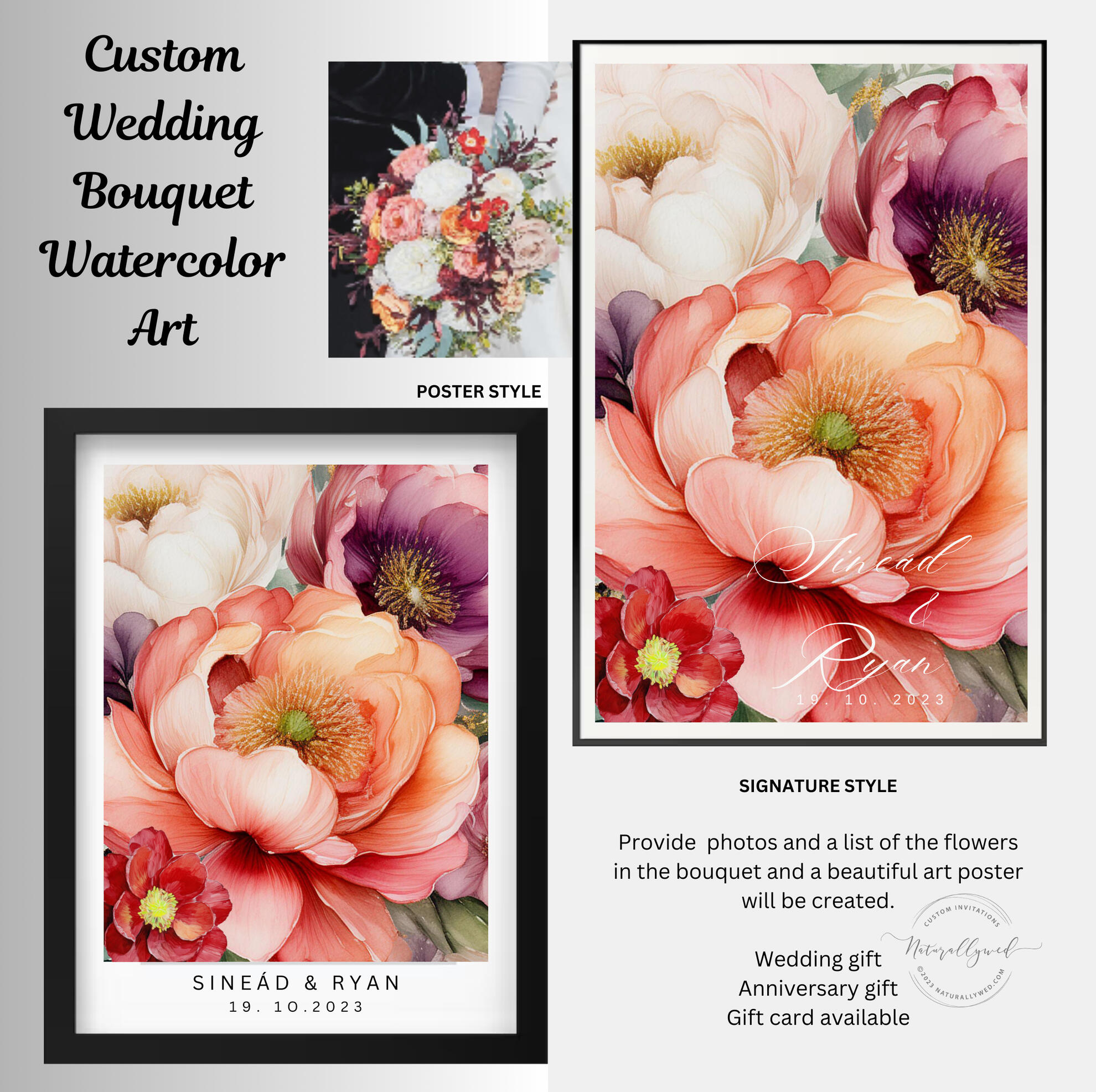 custom wedding monogram on a glass candle for reception table